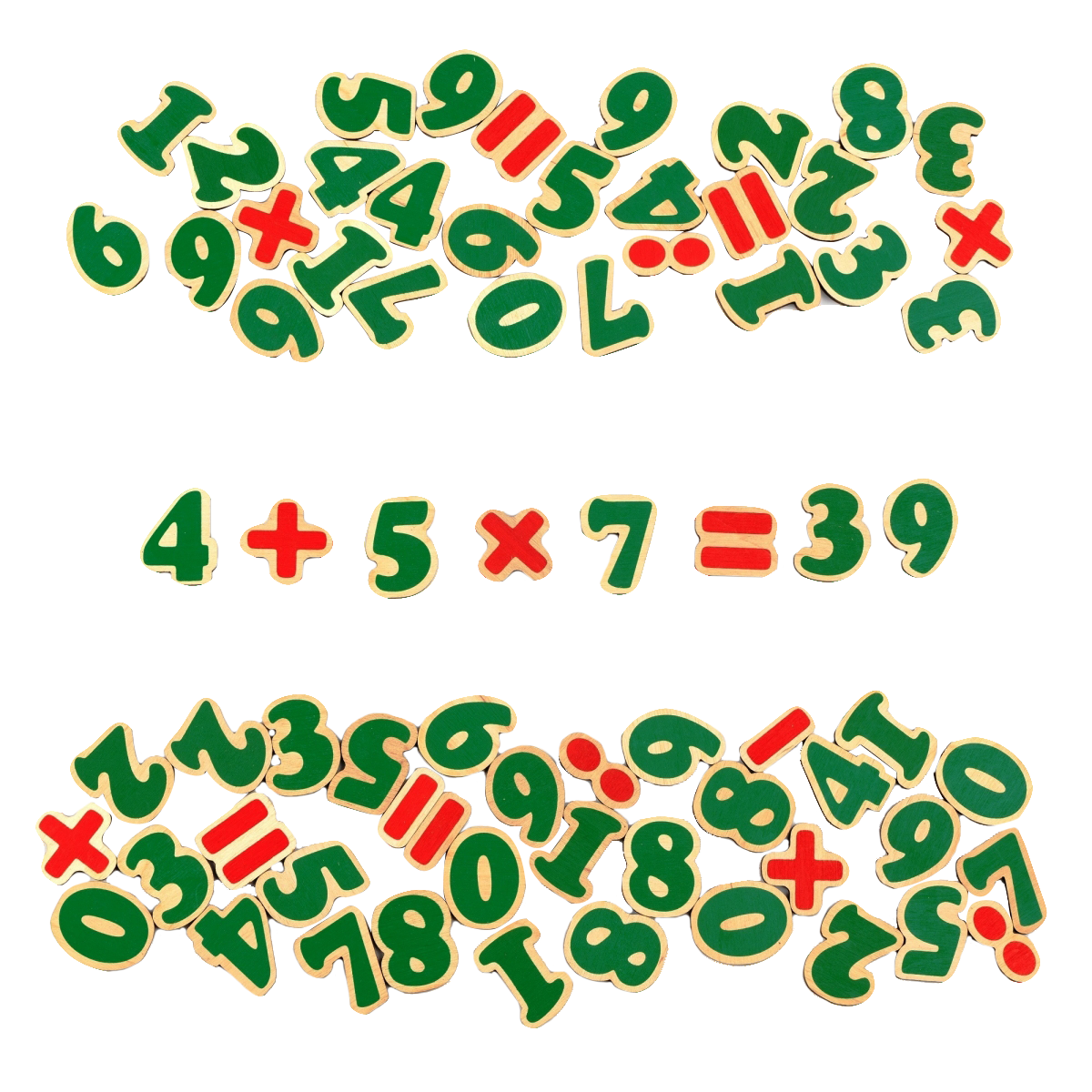 Набор цифры и знаки на магнитах 72 элемента (593)