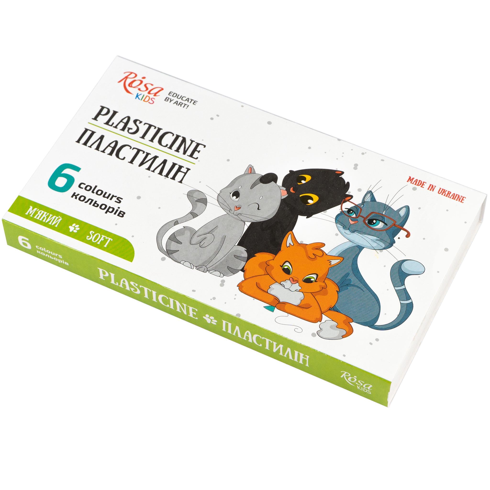 Пластилин Rosa Kids Cats 6 цветов 96 г (302101)