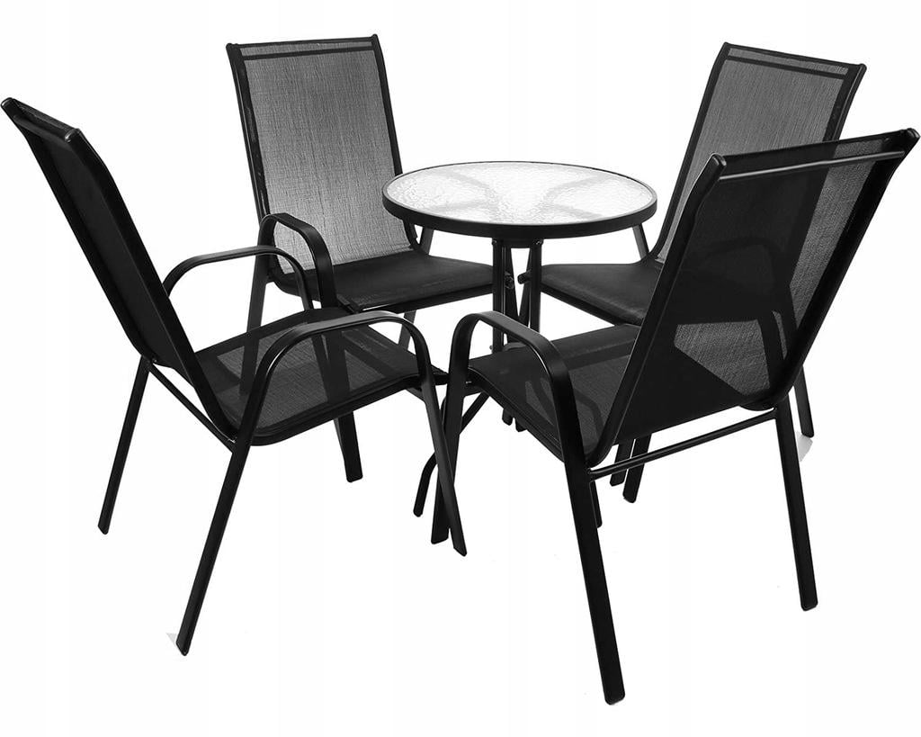 Комплект садовой мебели Kontrast Bistro-4 5 пр. Black