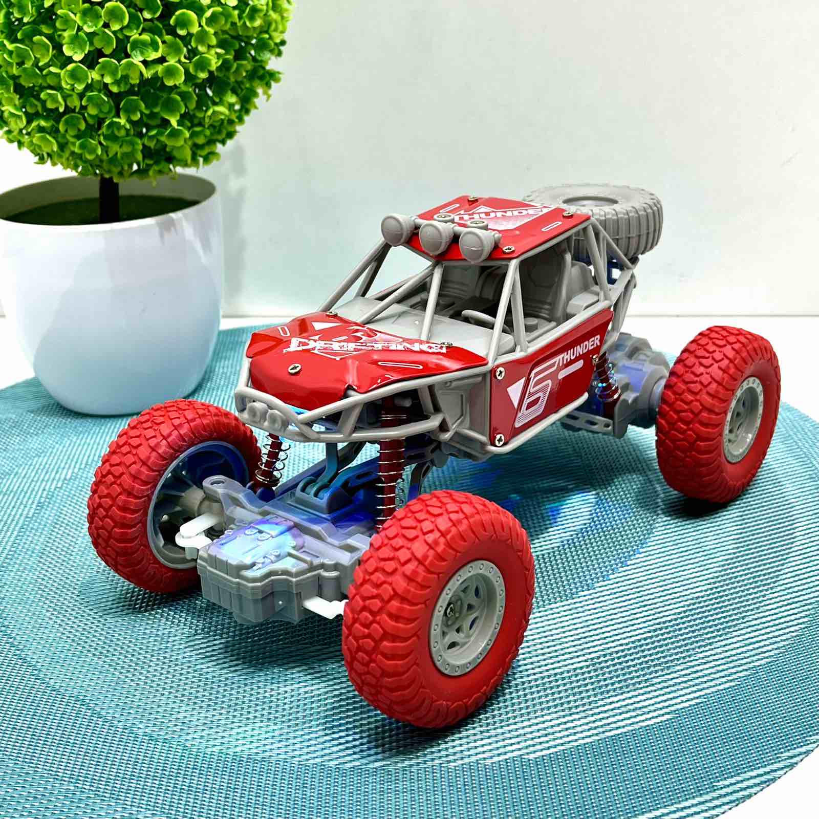 Джип на радиоуправлении часы/пульт с амортизацией 1:20 Красный (UD2201AS)