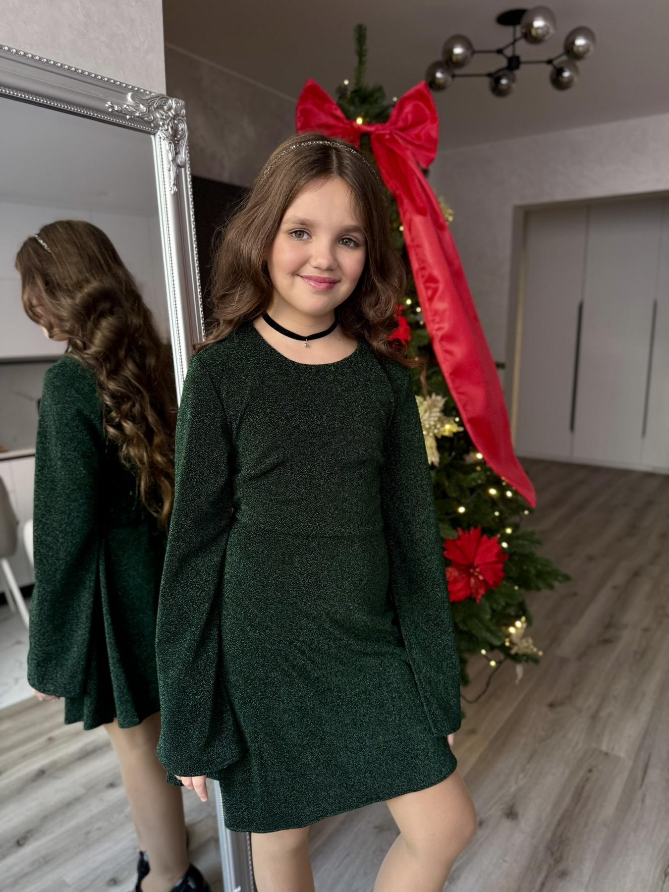 Сукня блискуча підліткова з люрексу IRmAS 1325 164 см Смарагдовий - фото 9