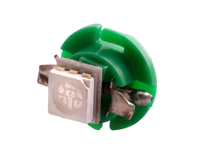Автолампа светодиодная T5 W1,2W B8,5d 12 В SMD5050-1led Зеленый (248)