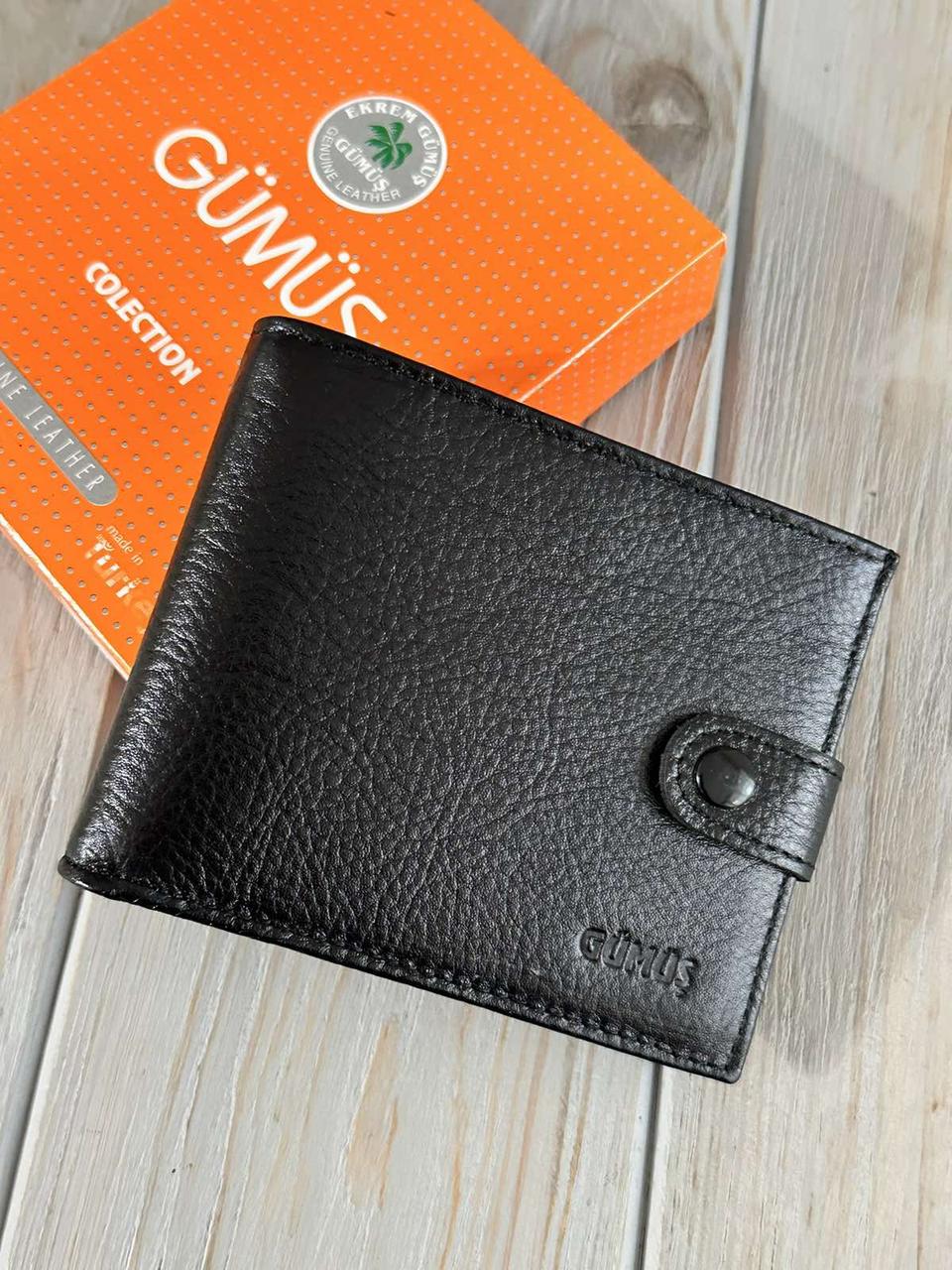 Кошелек мужской портмоне на кнопке натуральная кожа (402058.1.1)