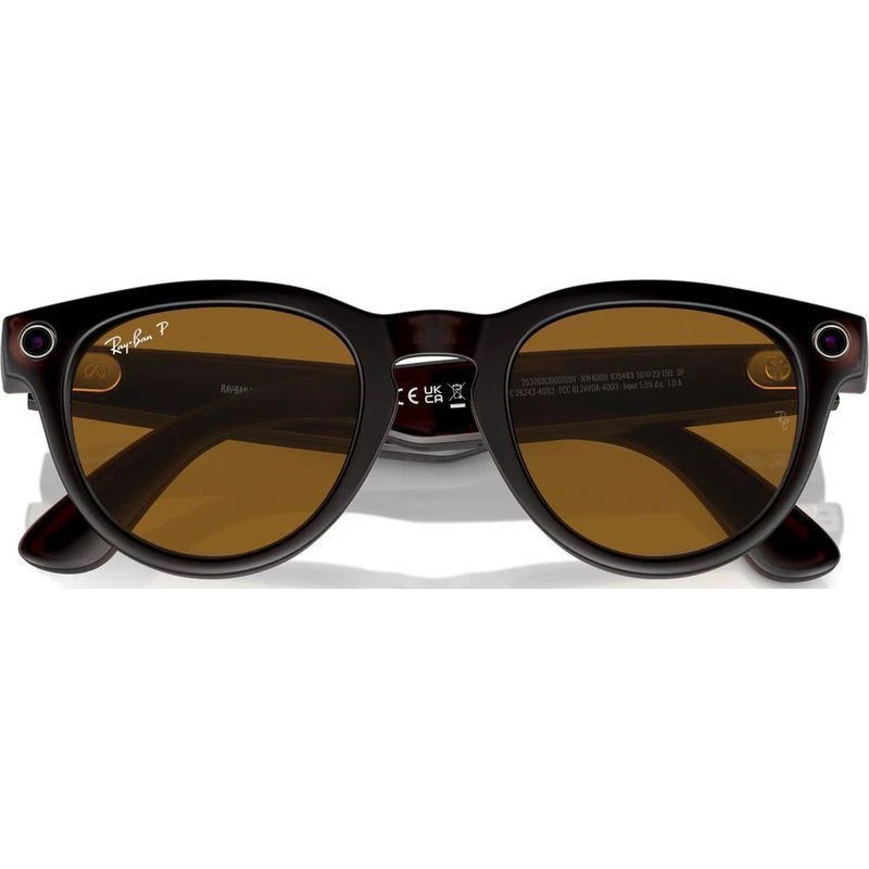 Смарт-очки Ray-Ban Meta Headliner Matte Rebel Black Frame/Brown Lenses RW4009 675483 50-23 - фото 7