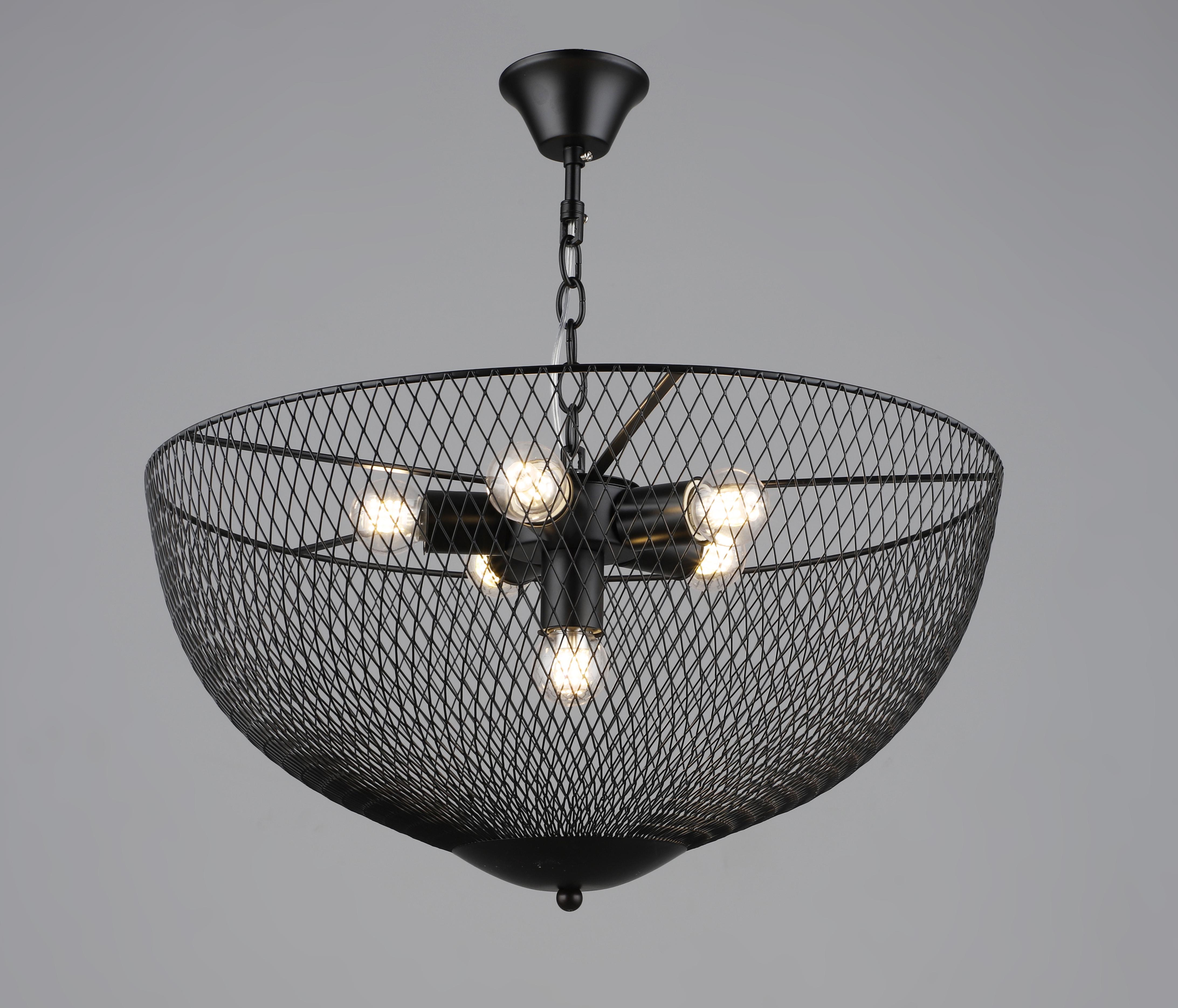 Люстра подвесная Sirius в стиле лофт металлическая B S2474/6 BK Черный