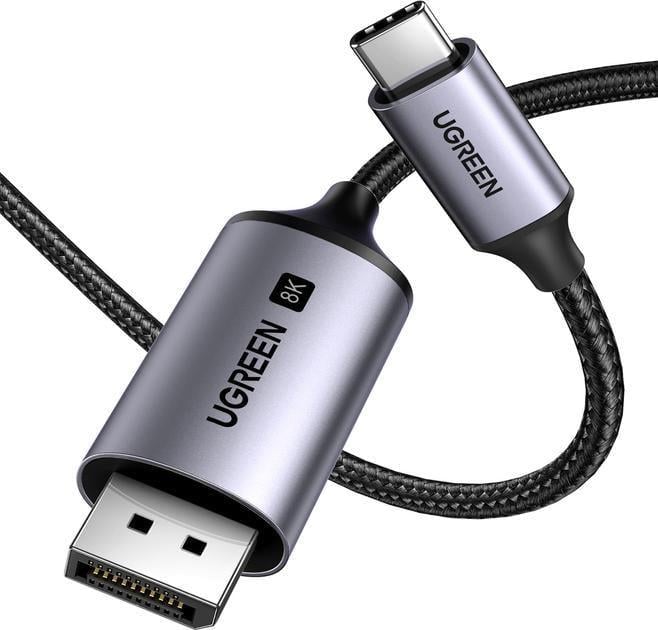 Кабель UGREEN CM556 USB-C to DisplayPort 8K Cable 1 м Black (25157)