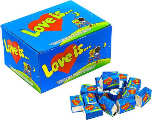Жевательная резинка Love is Банан/Клубника 100 шт.