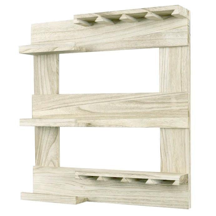 Полка для вина настенная из дерева Осака Бланже (ПНК-000501)