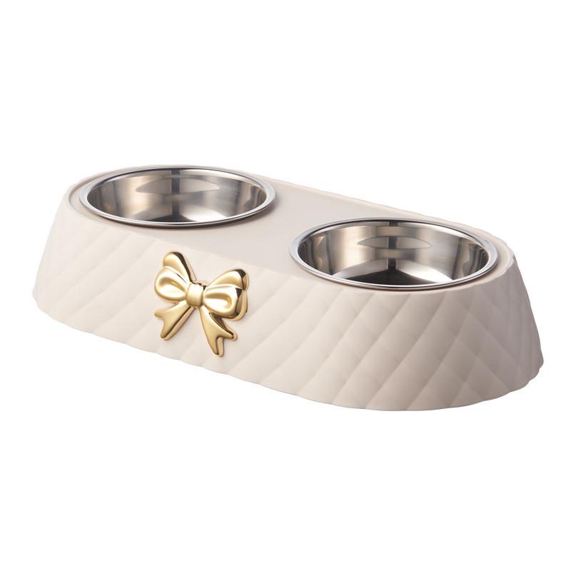 Миска для кошек Taotaopets 138817 34 см White двойная стильная Миска для кошек Taotaopets 138817 34 см White двойная стильная
