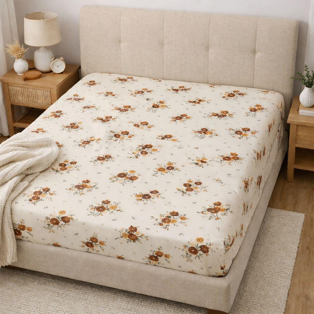 Простынь на резинке Sepia Garden бязь 70х140х10 см (207946283)