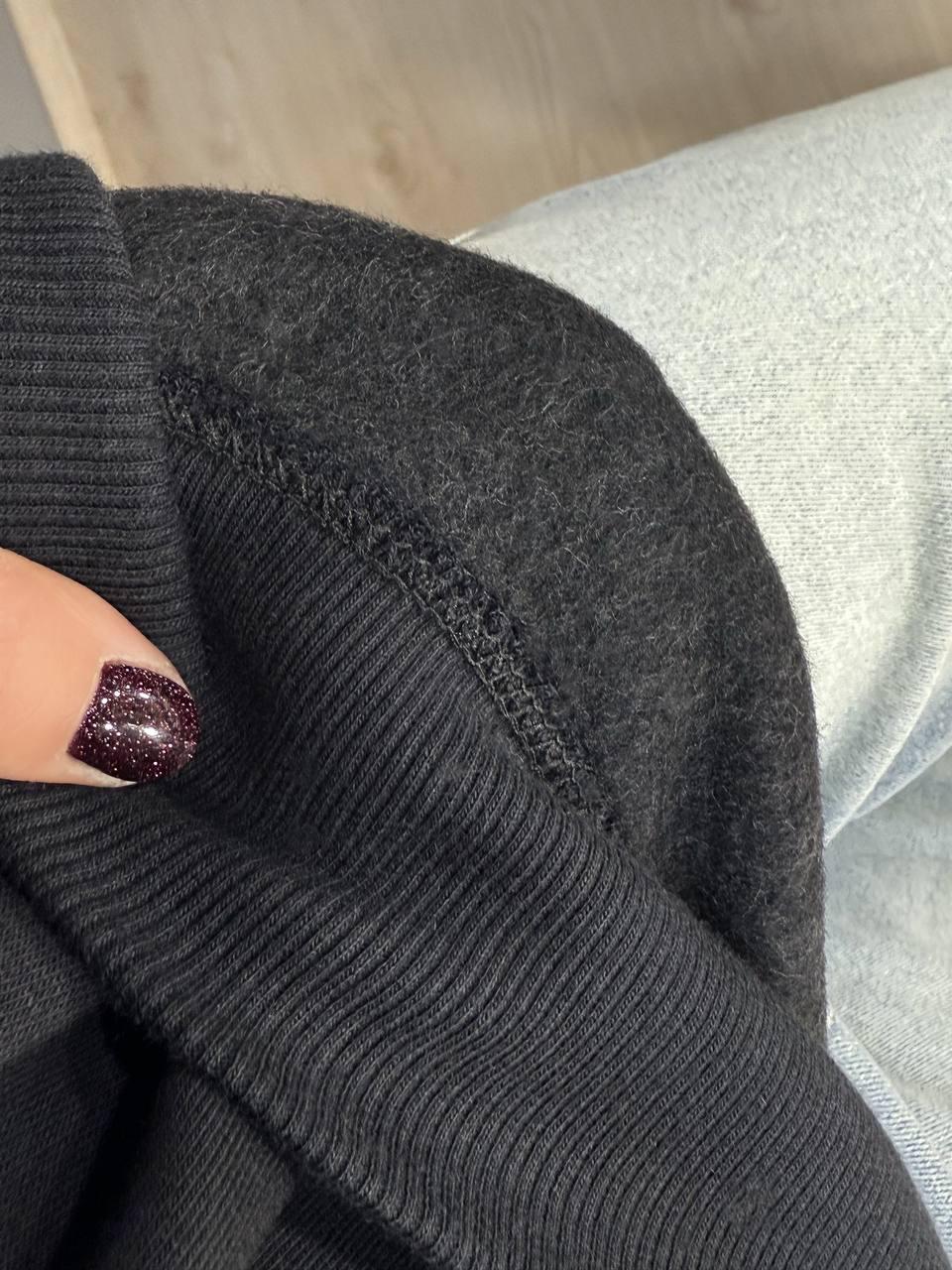 Свитшот женский PEPPER MINT 23-18 NO ONE IS YOU флис утепленный по фигуре L Черный (1125) - фото 3 Свитшот женский PEPPER MINT 23-18 NO ONE IS YOU флис утепленный по фигуре L Черный (1125) - фото 3