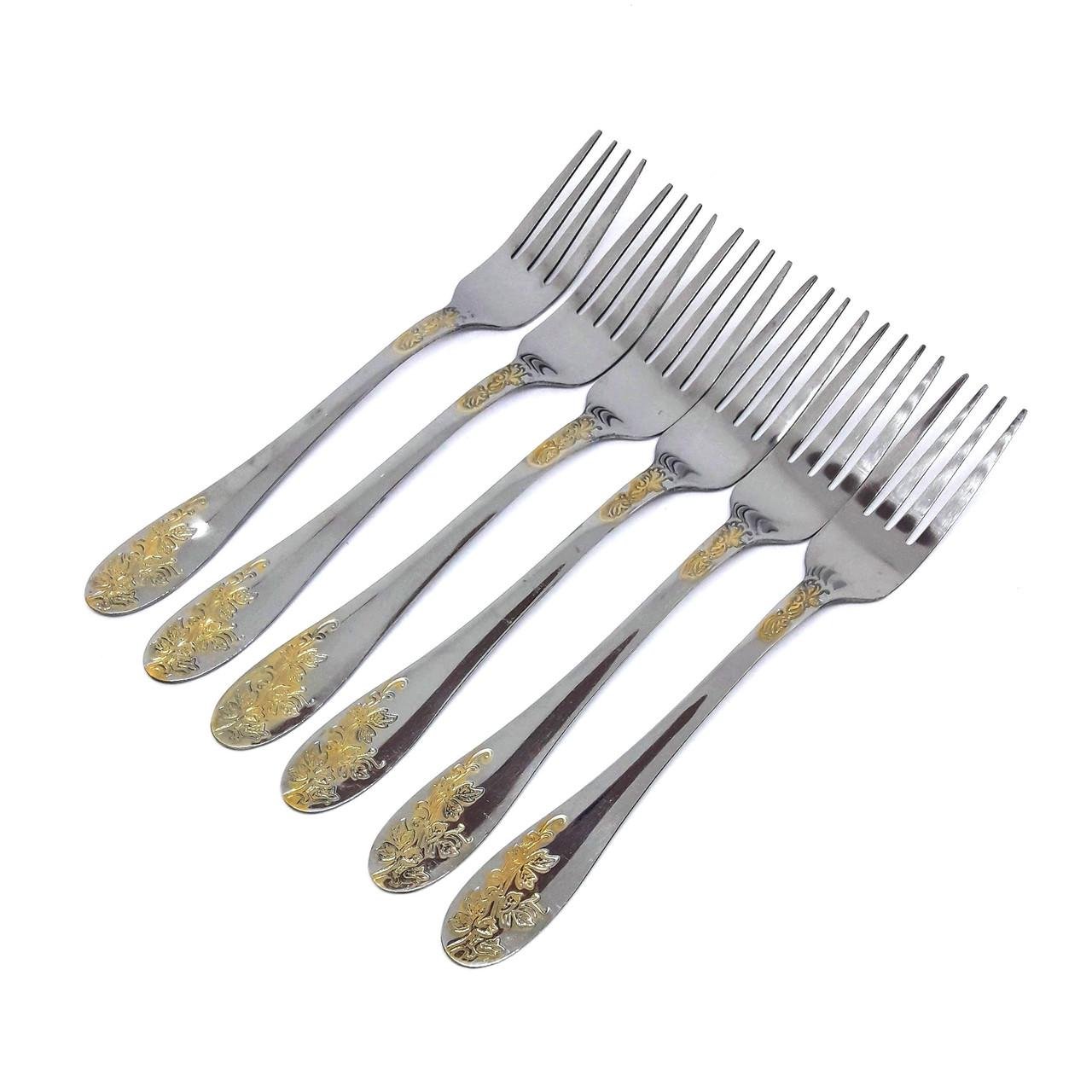 Набор столовых вилок Золотой плющ 6 шт. (201571-в)