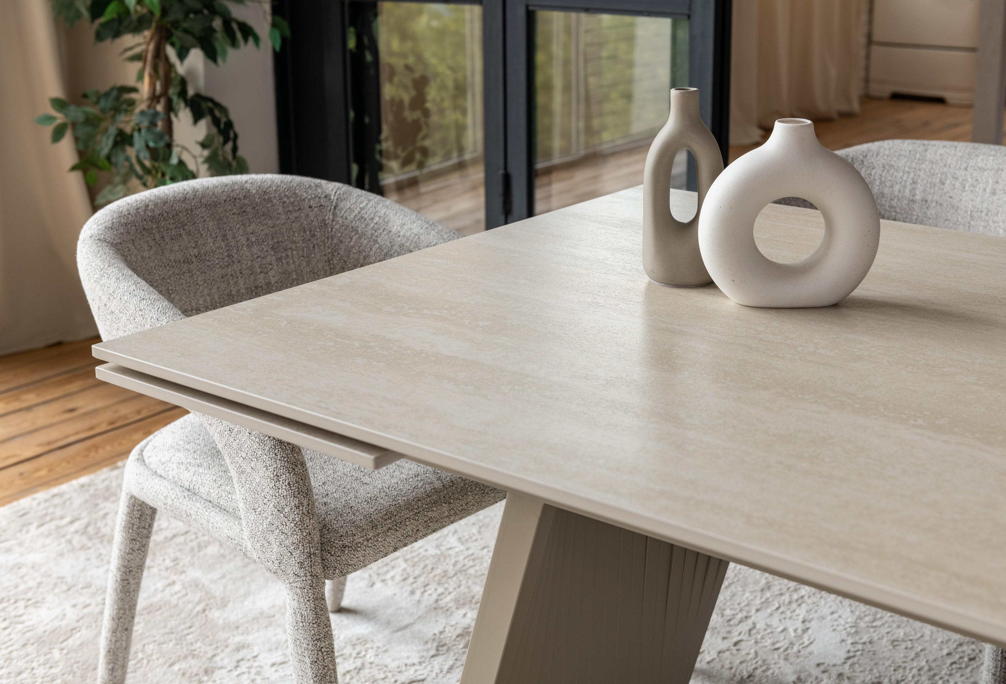 Стіл обідній розсувний Vetro Mebel Олімпія 1400- 2100x900x760 мм Крема марфіль/Бежевий (TМL-985) - фото 11 Стіл обідній розсувний Vetro Mebel Олімпія 1400- 2100x900x760 мм Крема марфіль/Бежевий (TМL-985) - фото 11