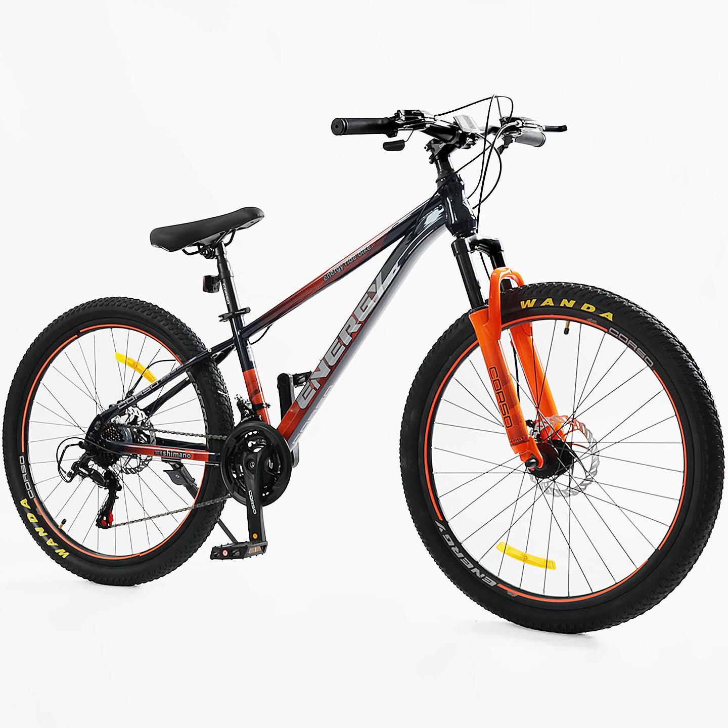 Велосипед горный Corso Energy 26"/13" Черно-оранжевый (1204798721) - фото 2 Велосипед горный Corso Energy 26"/13" Черно-оранжевый (1204798721) - фото 2