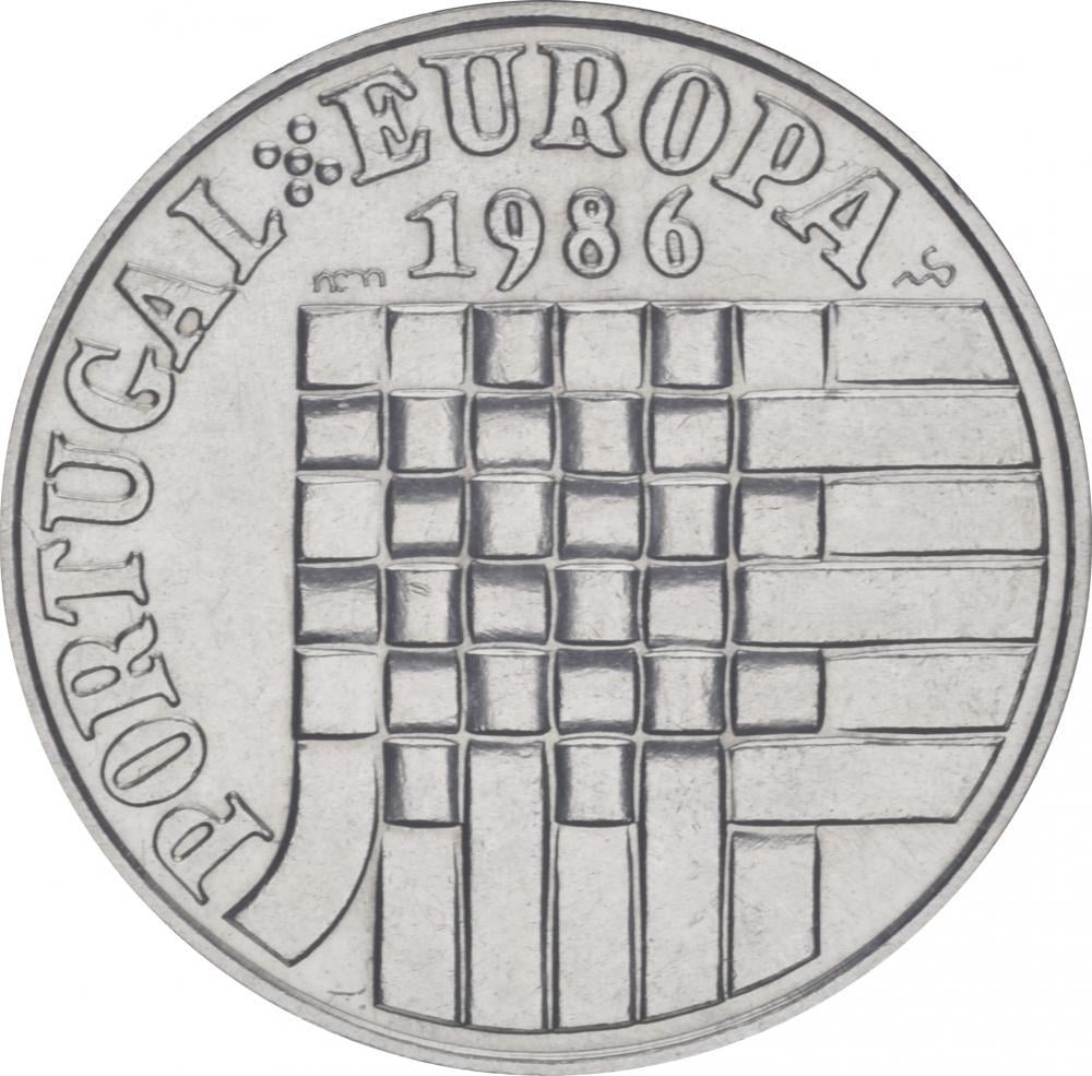 Коллекционная монета Португалия 25 эскудо 1986 Европа AU-UNC (KM#635)