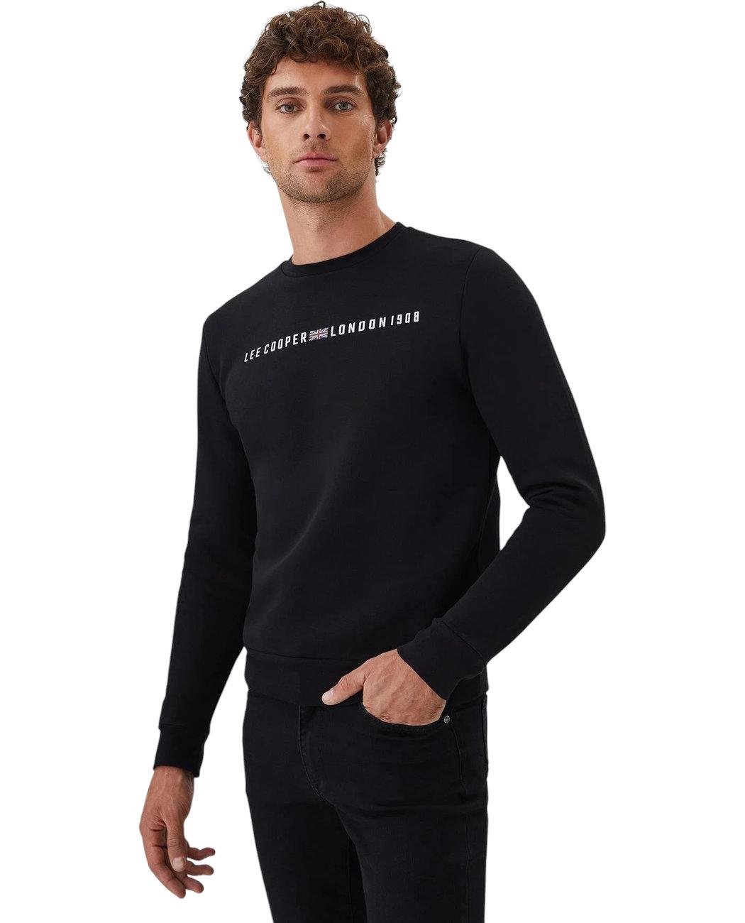 Світшот чоловічий Lee Cooper Steward 241LCM241003.8101 XXL Чорний (8682272500185) - фото 4