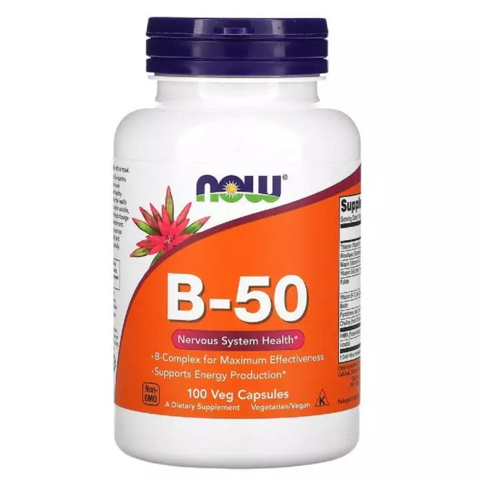 B-Комплекс 50 Now Foods 100 вегетарианских капсул (NF0420)