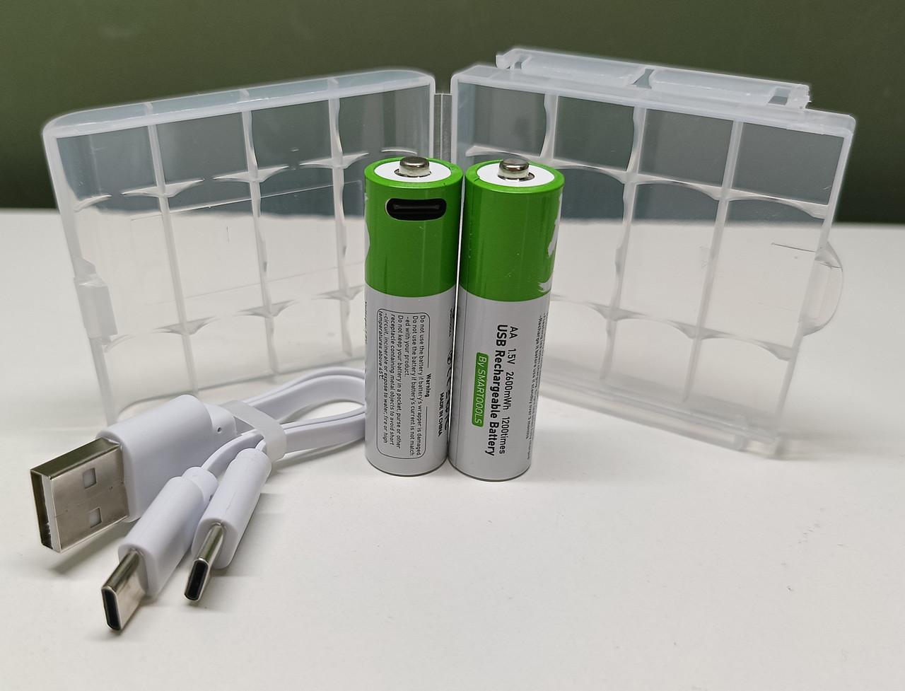 Батарейка аккумуляторная Smartools АА пальчиковая 2 шт. и кабель 1шт. (2692183678)