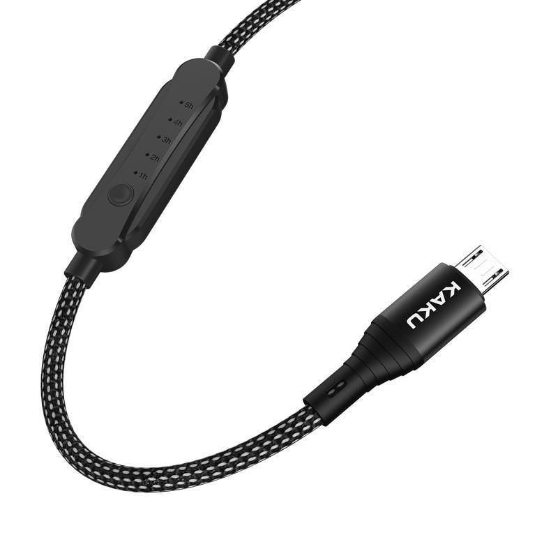 Кабель Kaku KSC-282 USB to Micro USB з таймером 1 м Black (2067405126) - фото 3