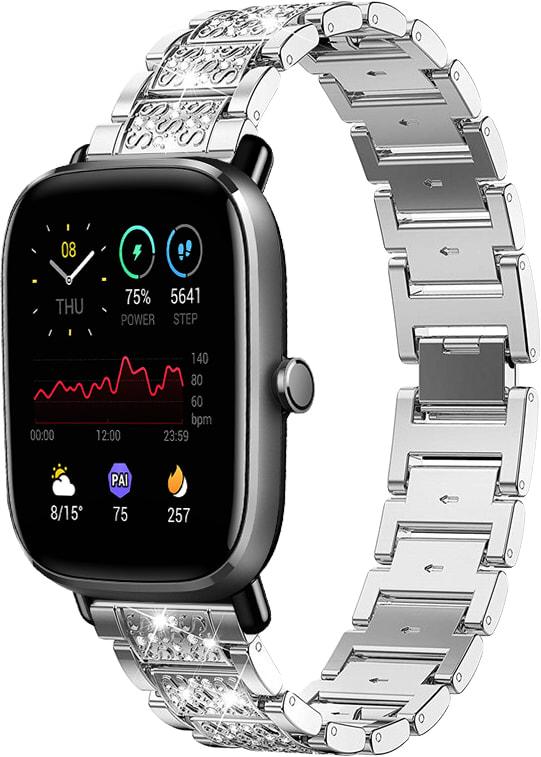 Браслет металевий Glam для Amazfit GTS 2 mini Silver (32807-59)