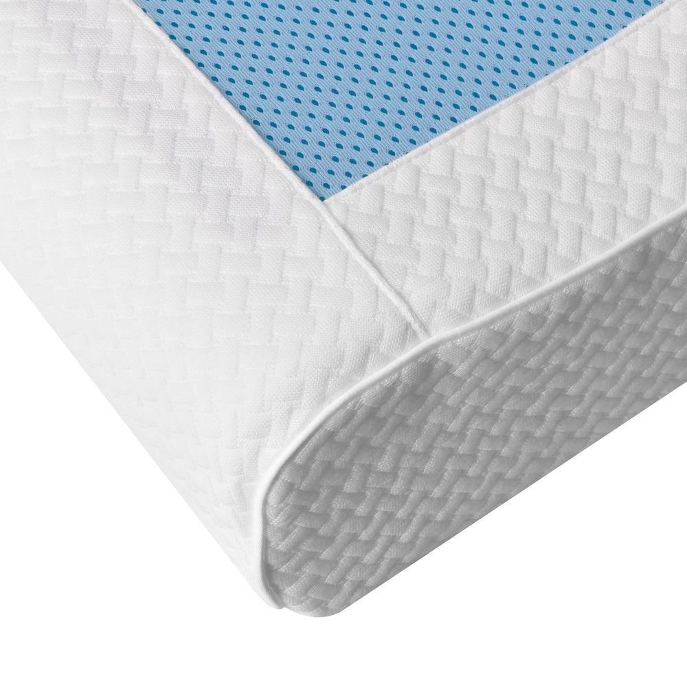 Подушка ортопедична IDEIA CoolGel анатомічна з ефектом памʼяті з наволочкою на блискавці 60х40х11/9 см (26404) - фото 3