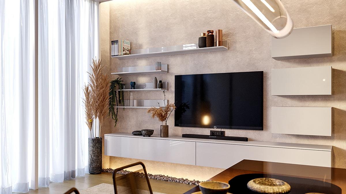 Комплект в гостиную MiroMark BOX TV5 Белый глянец (BX-TV5-WB)