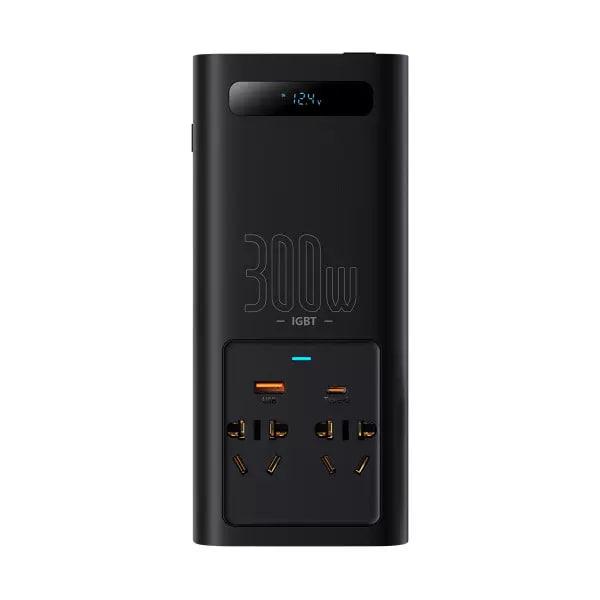 Инвертор автомобильный BASEUS 300 W 220 V CN/EU 2 розетки USB/Type-C 5 A с технологией QC3.0+PD3.0 Black (CGNB010101) - фото 5