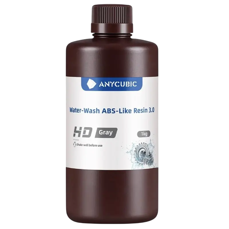 Фотополімерна смола Anycubic Water-Wash ABS-Like Resin 3.0 HD Сірий (SSXAB3HG)