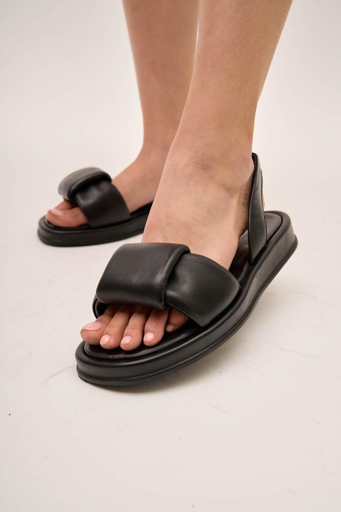 Босоножки женские Fabio Monelli кожаные р. 38 Черный (184637) - фото 4 Босоножки женские Fabio Monelli кожаные р. 38 Черный (184637) - фото 4