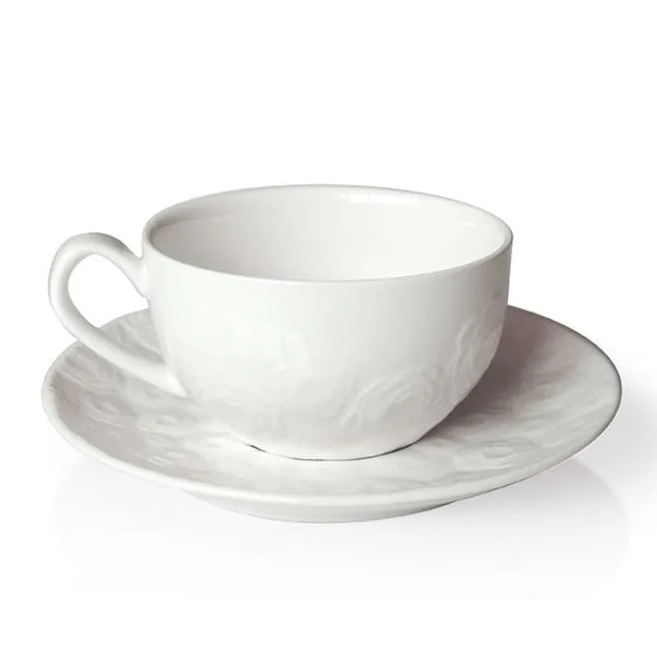 Чашка с блюдцем Flora Rose фарфоровая 270 мл (30114)