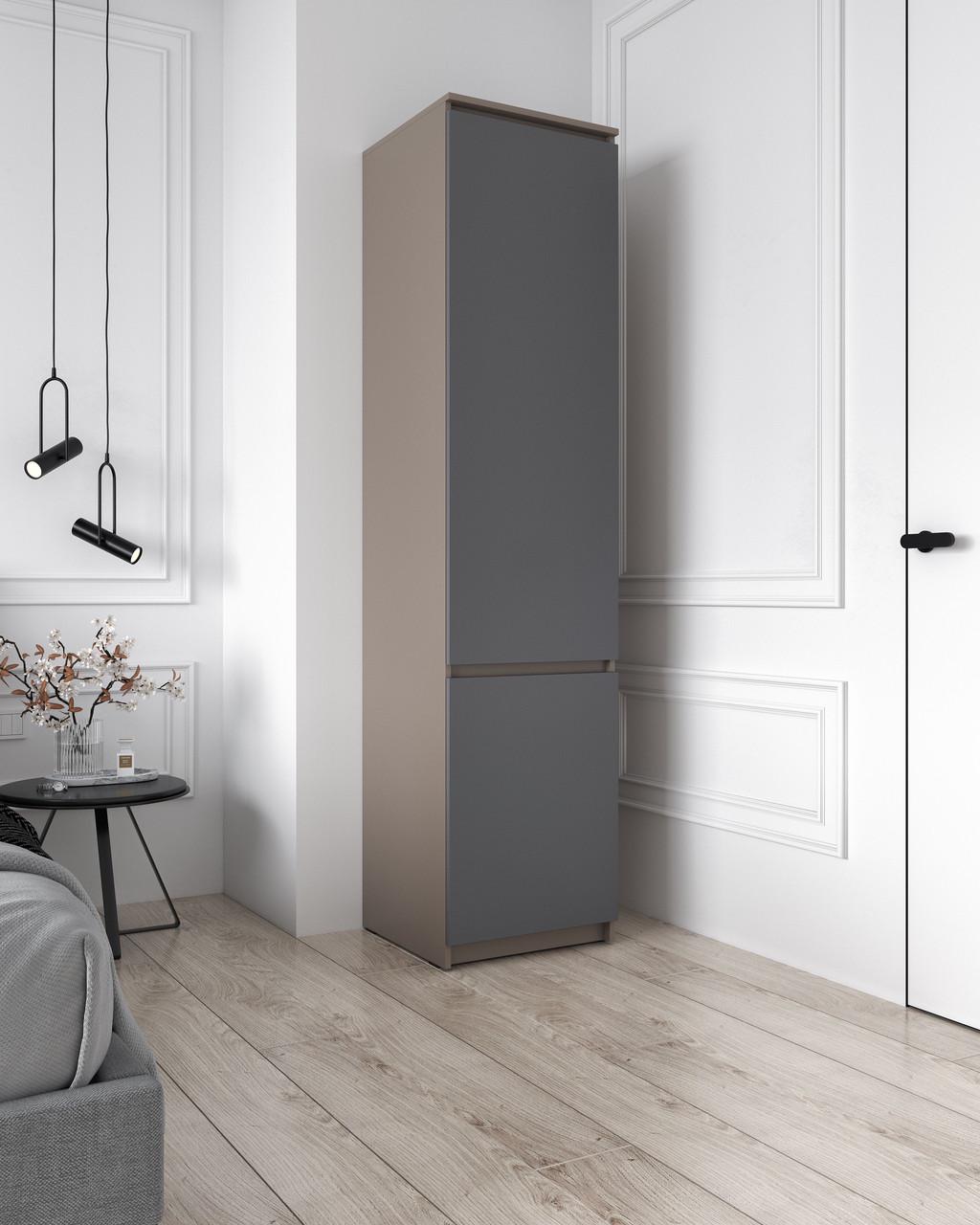 Шкаф-пенал Т-218 со штангой 500х498х2117 мм Капучино/Антрацит