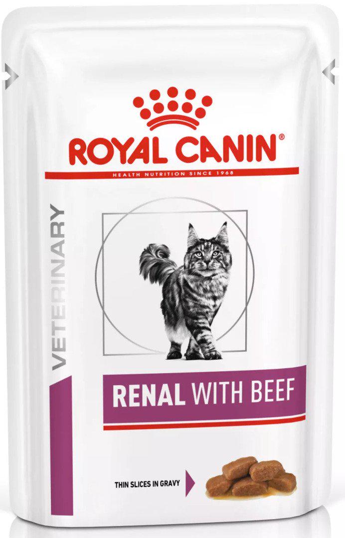 Корм вологий для котів Royal Canin Renal With Beef Pouches 85 г (9003579027547)