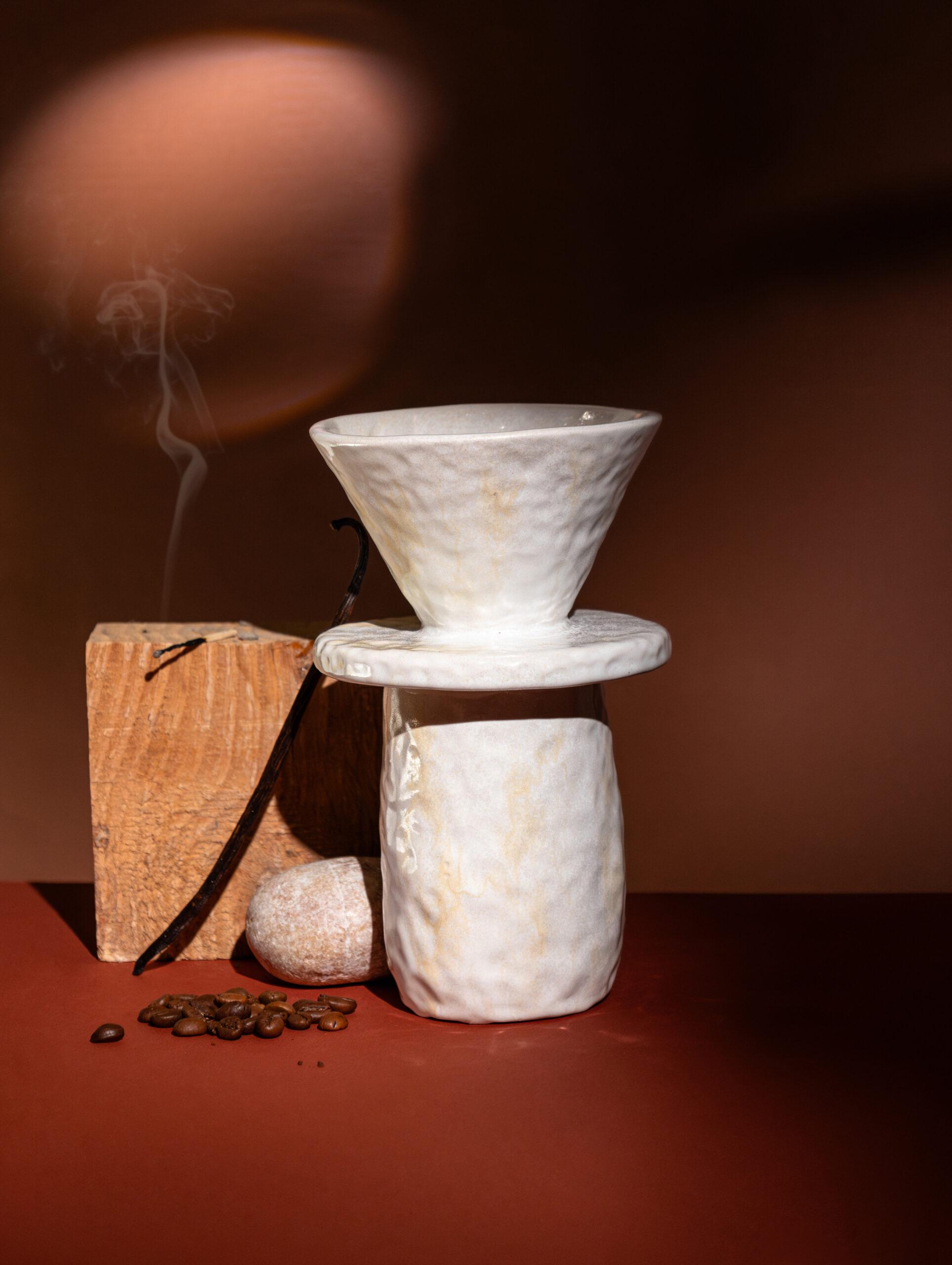 Набор кофейный Жемчужина пуровер/воронка V60/чашка ручной работы (POV-006)