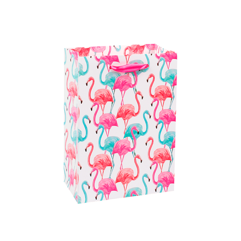 Подарочный пакет Lesko PPW PAPER ZD008 Medium Flamingo