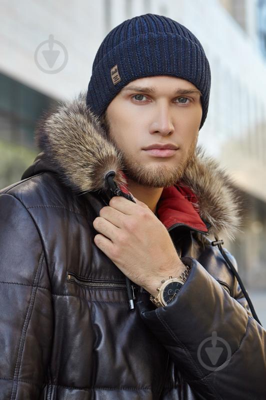 Мужская шапка «Камет» Braxton темно-синий + джинсовый 56-59