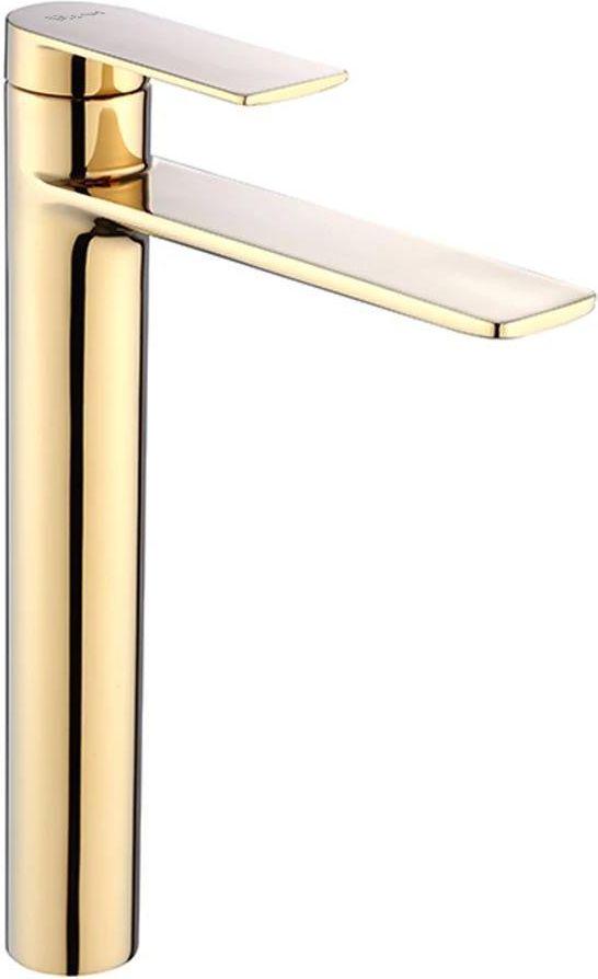 Смеситель для умывальника Rea Storm высокий Золотой (REAB9983) Смеситель для умывальника Rea Storm высокий Золотой (REAB9983)