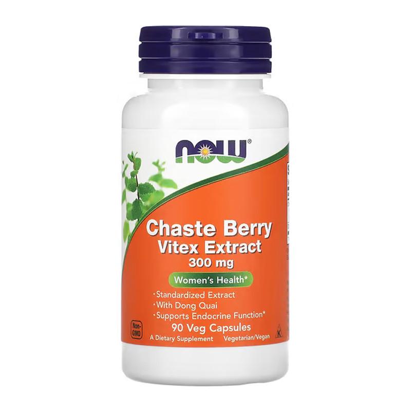Экстракт целомудренного ягодного дерева NOW Chaste Berry Vitex Extract 300 мг 90 капс. (19471-01)
