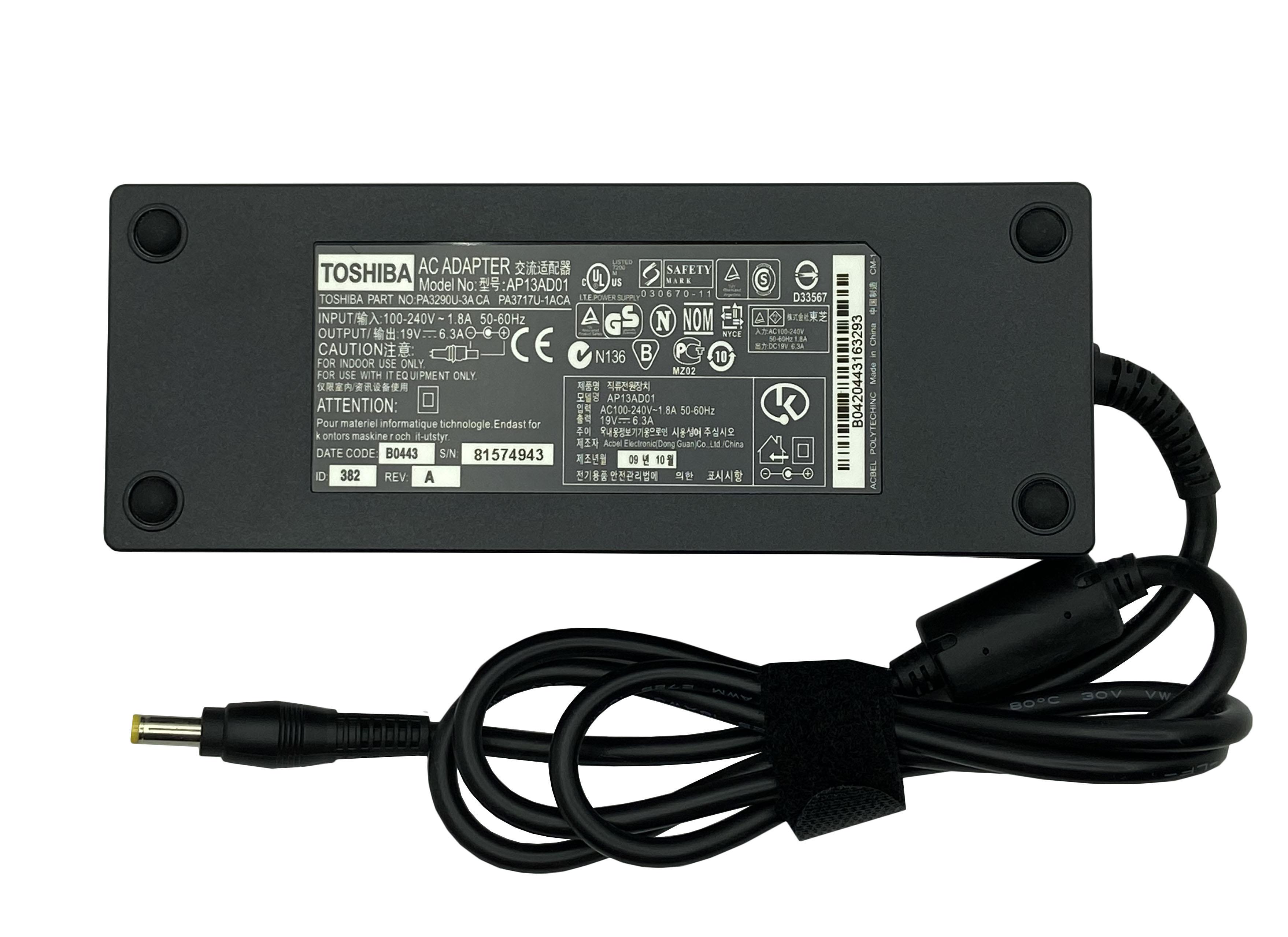 Блок питания для ноутбука Toshiba YDS120 120W 19V 6,3A 5,5x1,7 мм (079458)