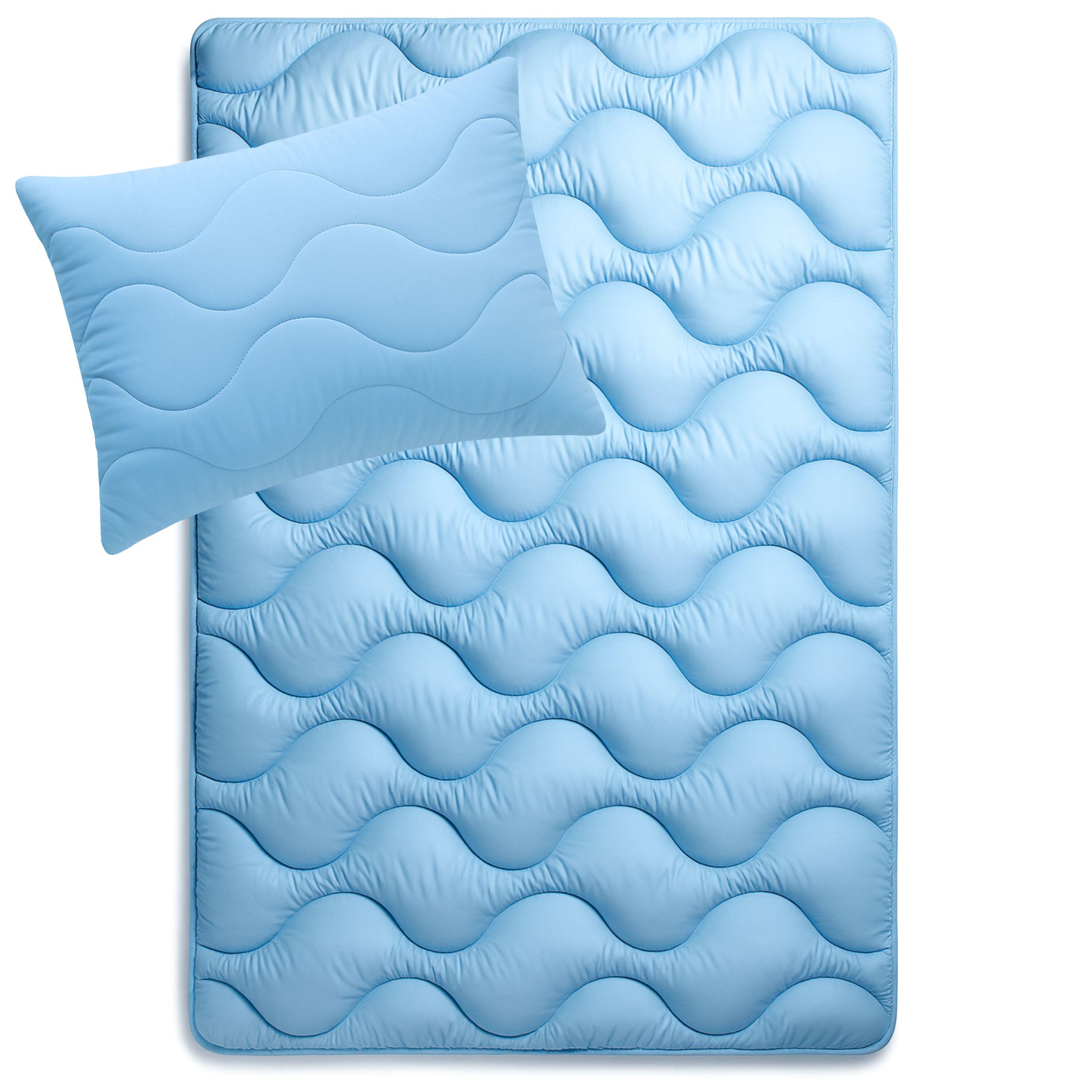 Набор постельный IDEIA NordicBlue полуторный одеяло 140х210 см и подушка 50х70 см Голубой (27174)