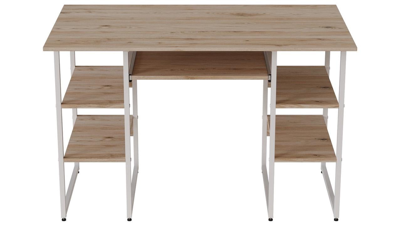 Компьютерный стол Ferrum-decor Тим ДСП 32 мм 75x140x70 см Белый/Дуб Сан-Марино (FRD-101389) - фото 2 Компьютерный стол Ferrum-decor Тим ДСП 32 мм 75x140x70 см Белый/Дуб Сан-Марино (FRD-101389) - фото 2