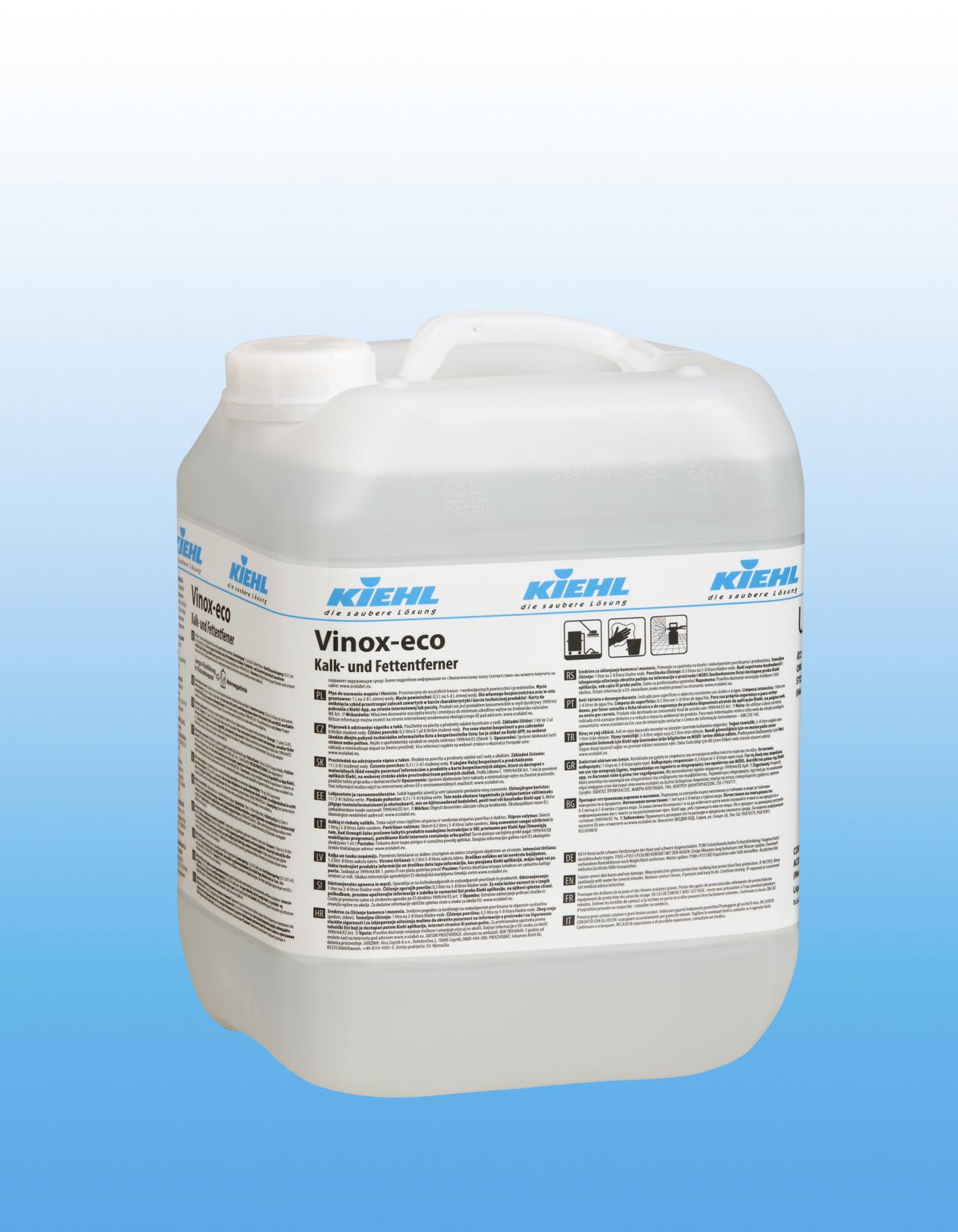 Средство Kiehl для удаления кальциевых и жировых отложений Vinox-eco 10 л (2251508) - фото 2