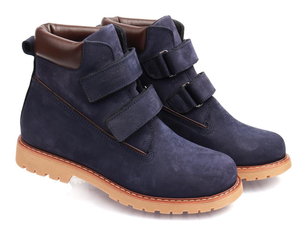 Черевики осінні Topitop для хлопчиків 514 нубук р. 30 Темно-синій