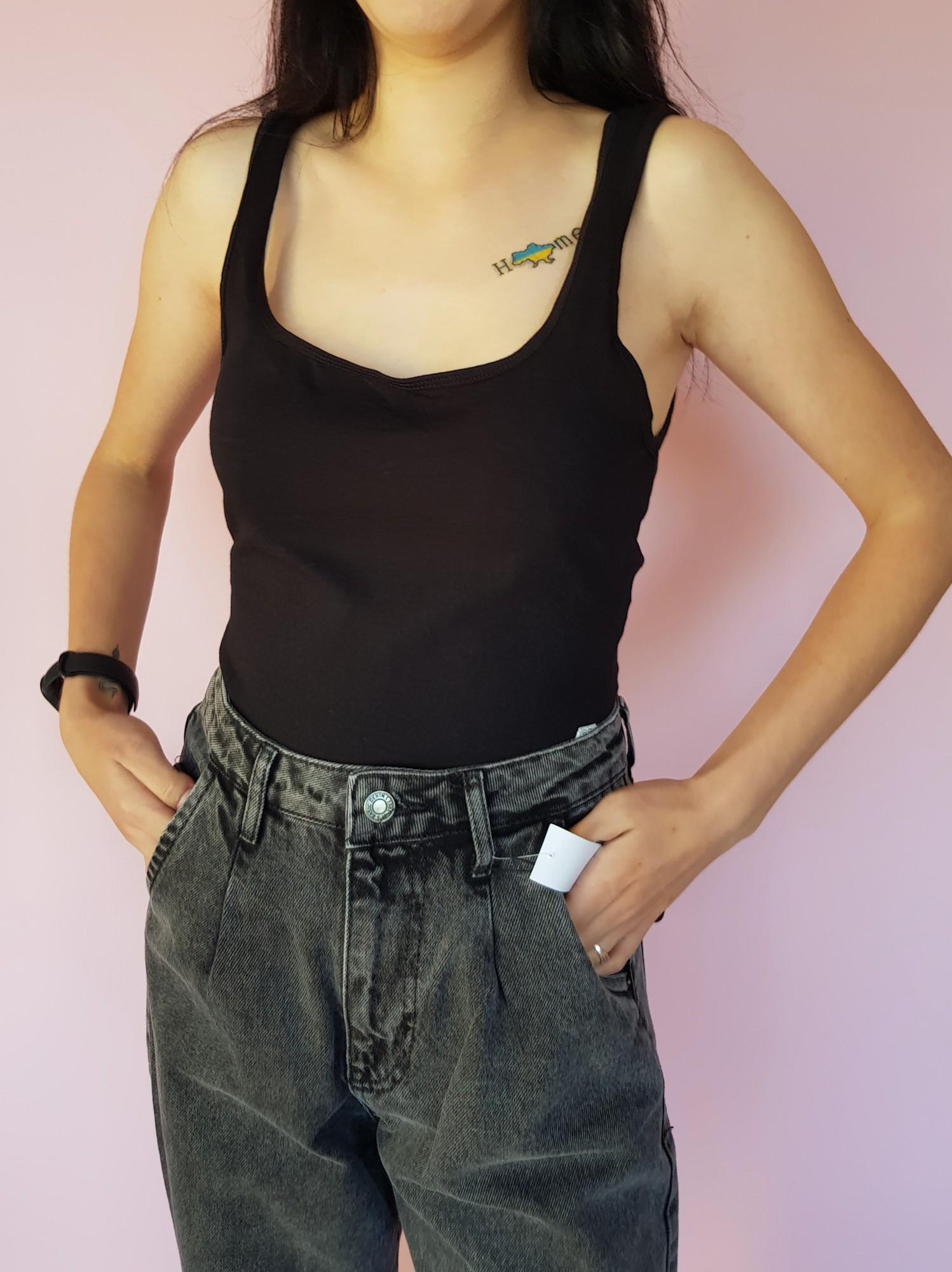 Боди-майка Asos S Черный (10645)