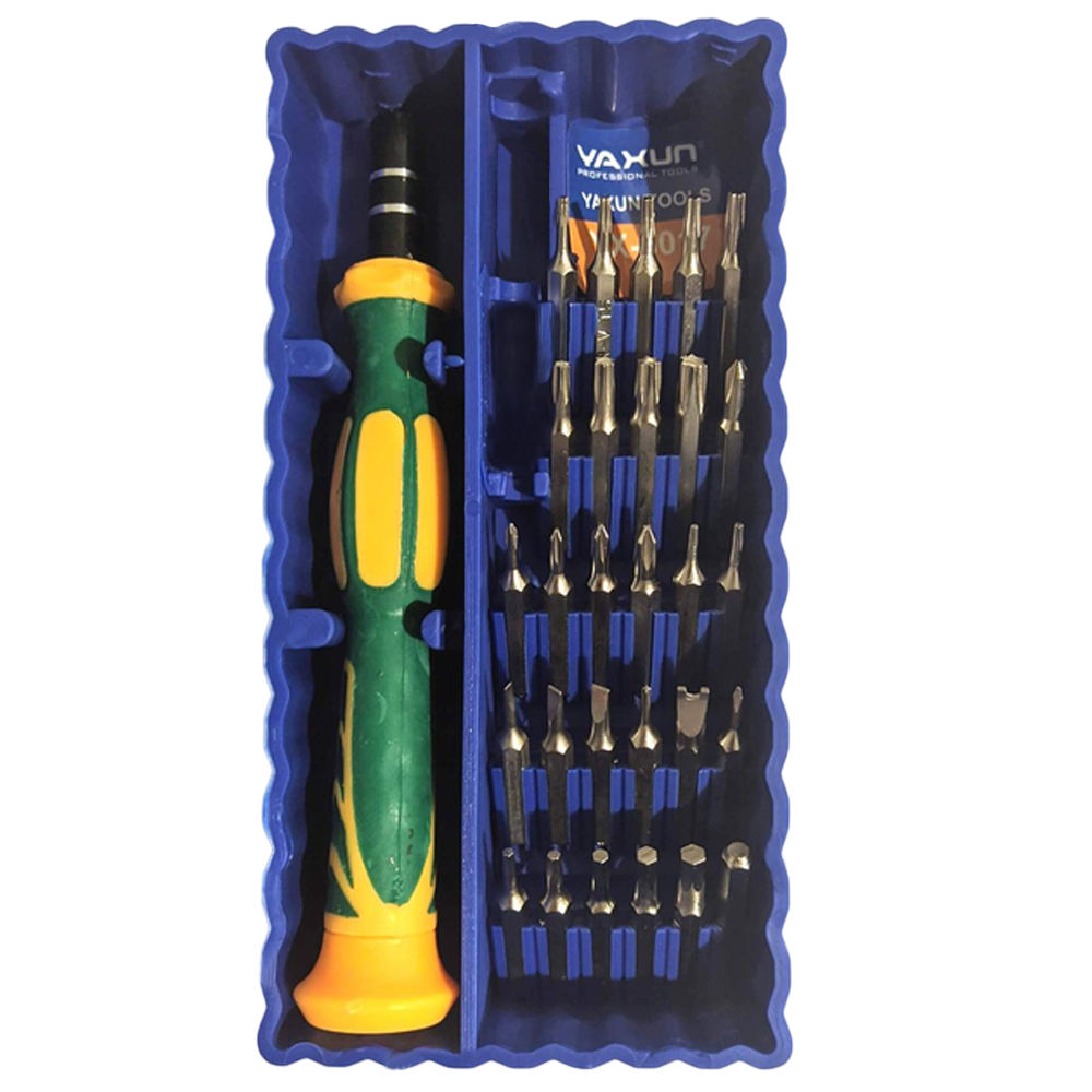 Отвертка с набором битов YA XUN YX-8017C для ремонта электроники 29 пр. Blue (110292) - фото 2