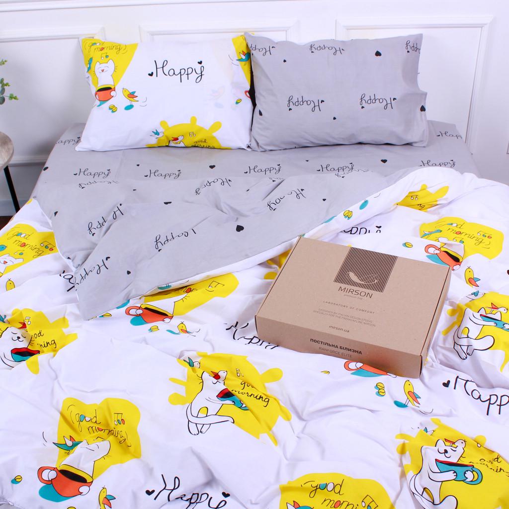Комплект постельного белья MirSon Elite 17-0574 Good Morning Cat Ranforce евро (324136)