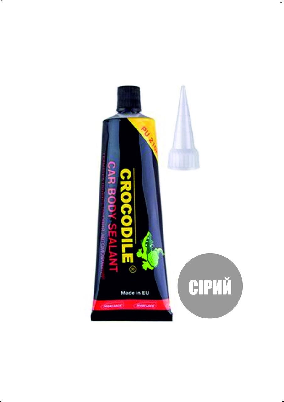 Герметик полиуретановый Crocodile кузовной для швов 60 мл Серый (28716186)