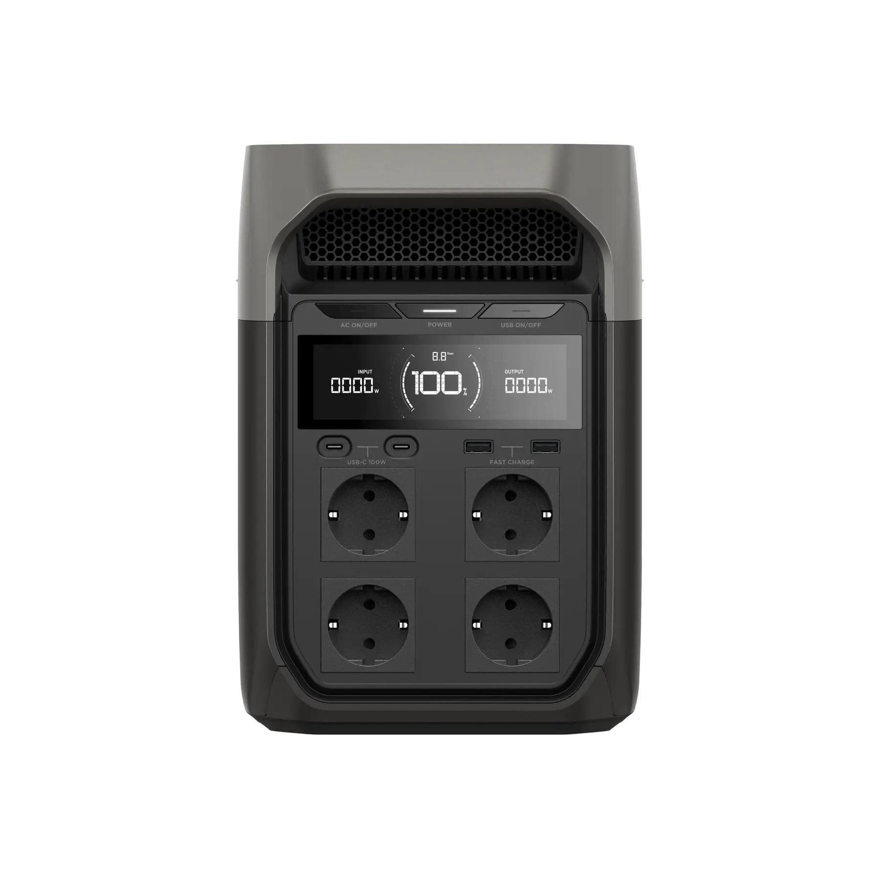 Портативная электростанция EcoFlow DELTA 3 1024 Вт·ч 1800 Вт LiFePO4 4×230V AC быстрая зарядка солнечная зарядка Wi-Fi Bluetooth