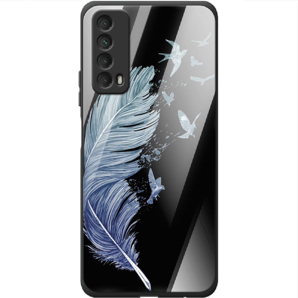Чехол Boxface Huawei P Smart 2021 Feather Черный силикон со стеклом (41133-cc38-41802)
