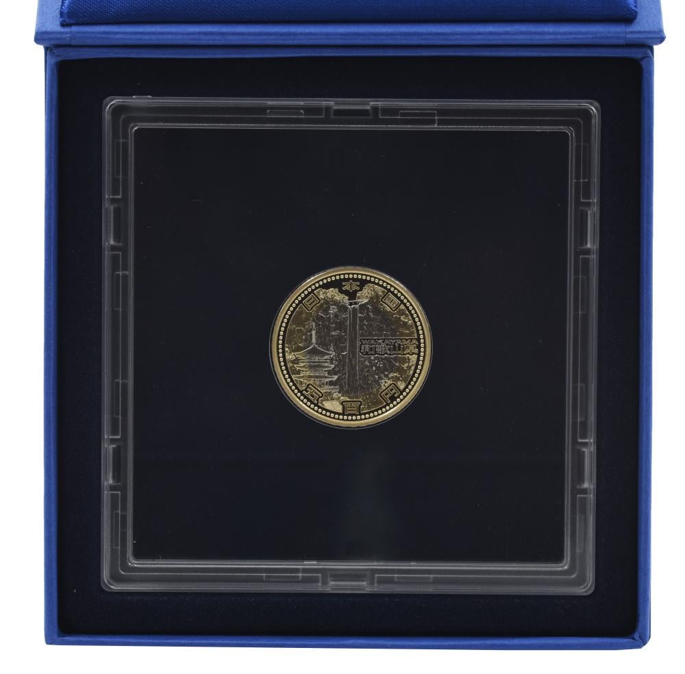 Коллекционная монета Япония 500 иен 2015 биметалл Proof Префектуры Вакаяма в сувенирной упаковке (М21364)