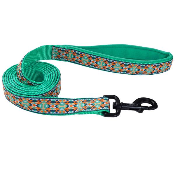 Повідець для собак Coastal Ribbon Weave Leash з кісточками 2,5x180 см Темно-бірюзовий (76484159756)